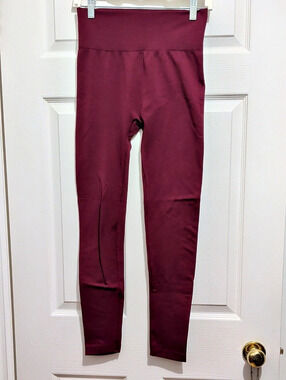 Seamless Lined Leggings Burgundy
